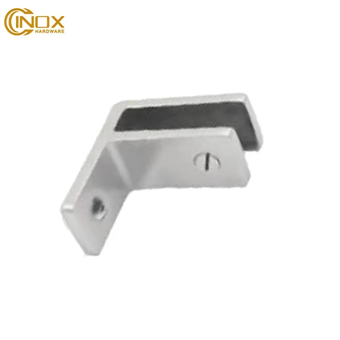 Flat Base D Shape Glass Handrail Holding Bracket Balcony Pool Fence Railing Glass Clip Clamp SS Hold Down Clamps