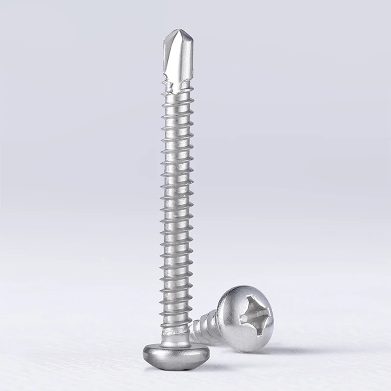 304 / 410 / 316 stainless steel round head self drilling tail screw galvanized pan head dovetail self tapping screw