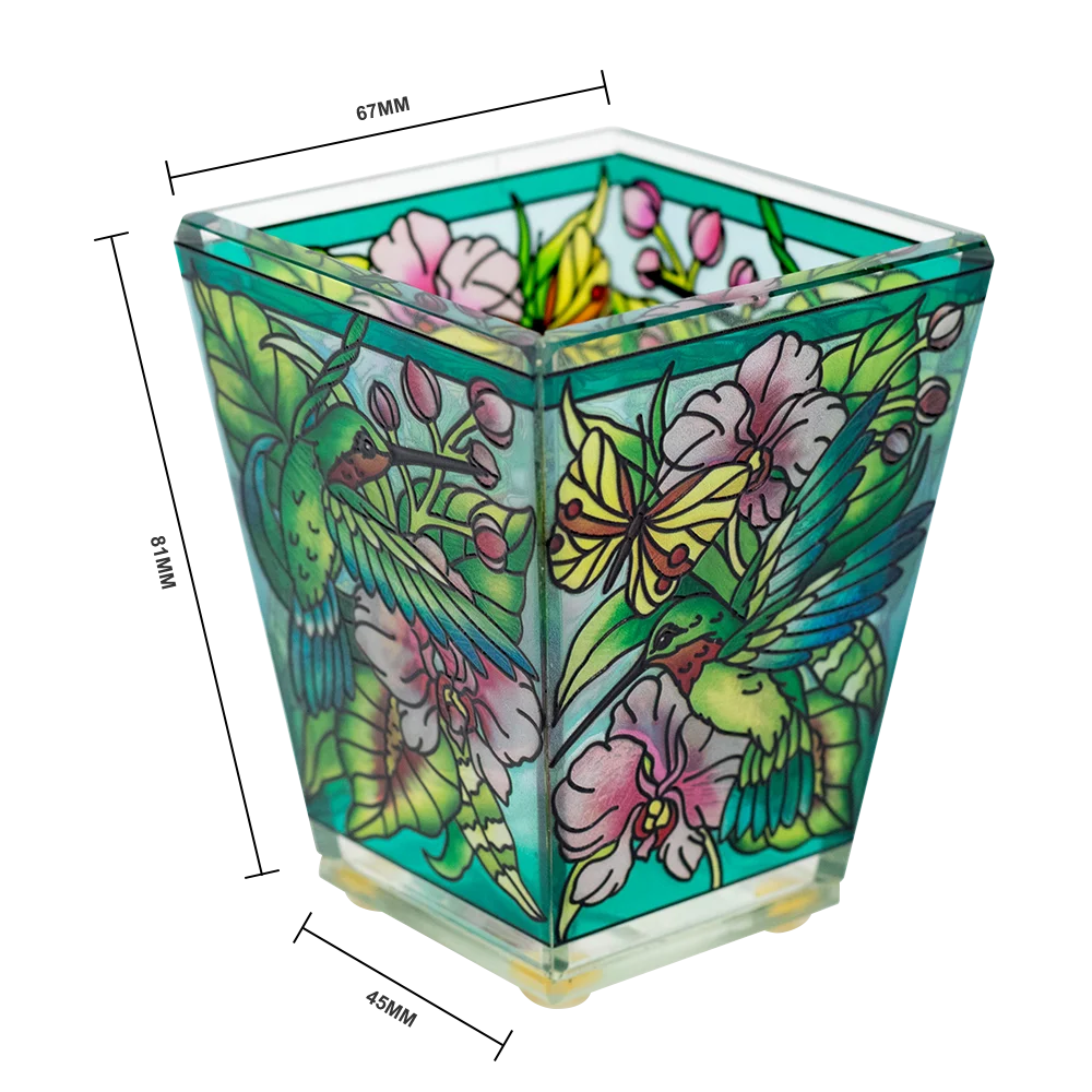 Clear Crystal Candle holder 3D  Candle Holder Vase Amphibious vase and Clear Stained Glass Gift Glass Candle Jar Home Decor