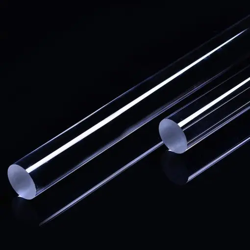 Cylinder Shape End Clear Quartz Glass Rod for Heating Fused Solid Rod
