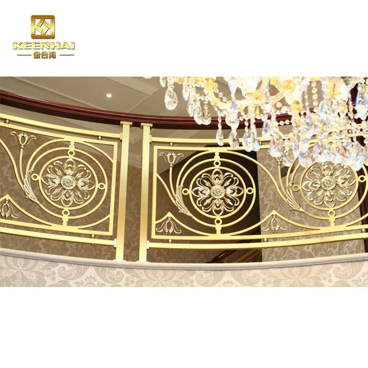 Modern Design Antique Bronze Finish Copper Stair Handrail Interior Railing for Indoor and Outdoor Use for Villa Flooring