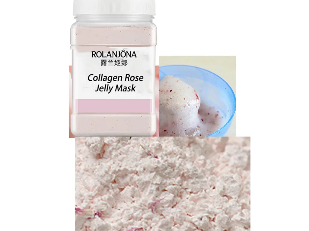 Hot Sale Rolanjona Anti-Aging Collagen Rose Jelly Facial Powder Private Label Skin Care Whitening Moisturizing Face Masks