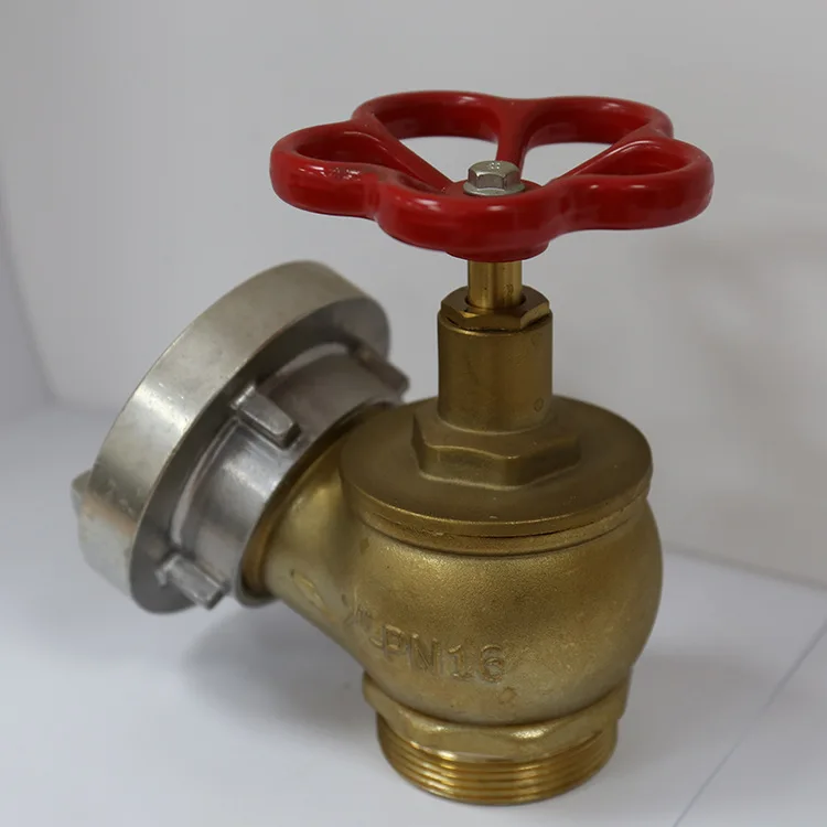 
2 Inch Brass Oblique Fire Hose Angle Valve with Storz Connection 