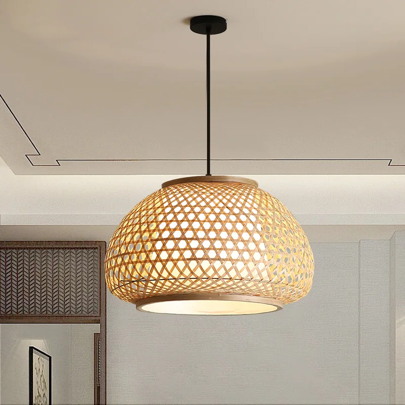 Japanese Handmade natural bamboo pendant light