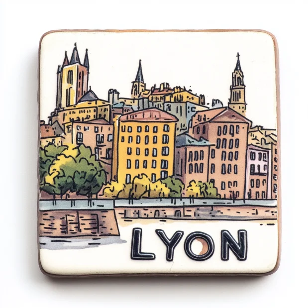 Latest Customized Resin Refrigerator Magnet Good Quality 3D Printing Lyon Souvenir Crafts Strong Magnetic Attraction Gift
