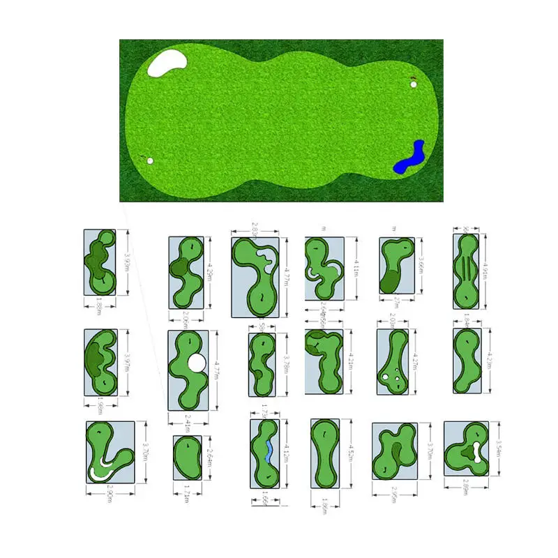 SER Manufacturer Wholesale Custom Mini Golf Course 1x3m Premium Artificial Grass High Elastic Base Golf Putting Green