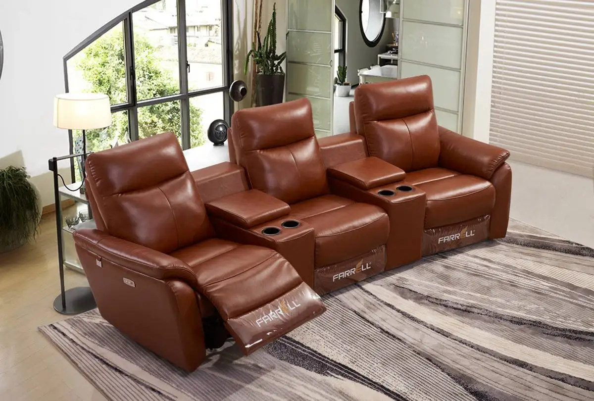 3 seater cinema chairs theater power recliner sofa home theater furniture