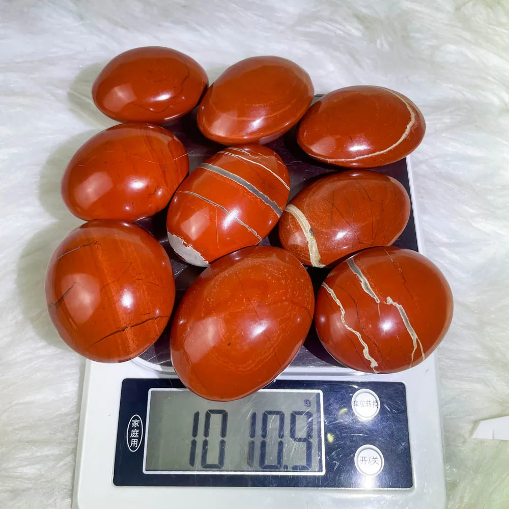Hot Selling Natural Red Jade Healing Stone Red Jasper Palm Stone For Home Decoration Or Gift