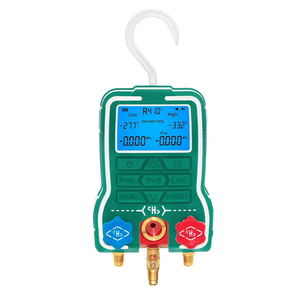 Refrigerant refrigeration digital electronic double pressure gauge manifold set B