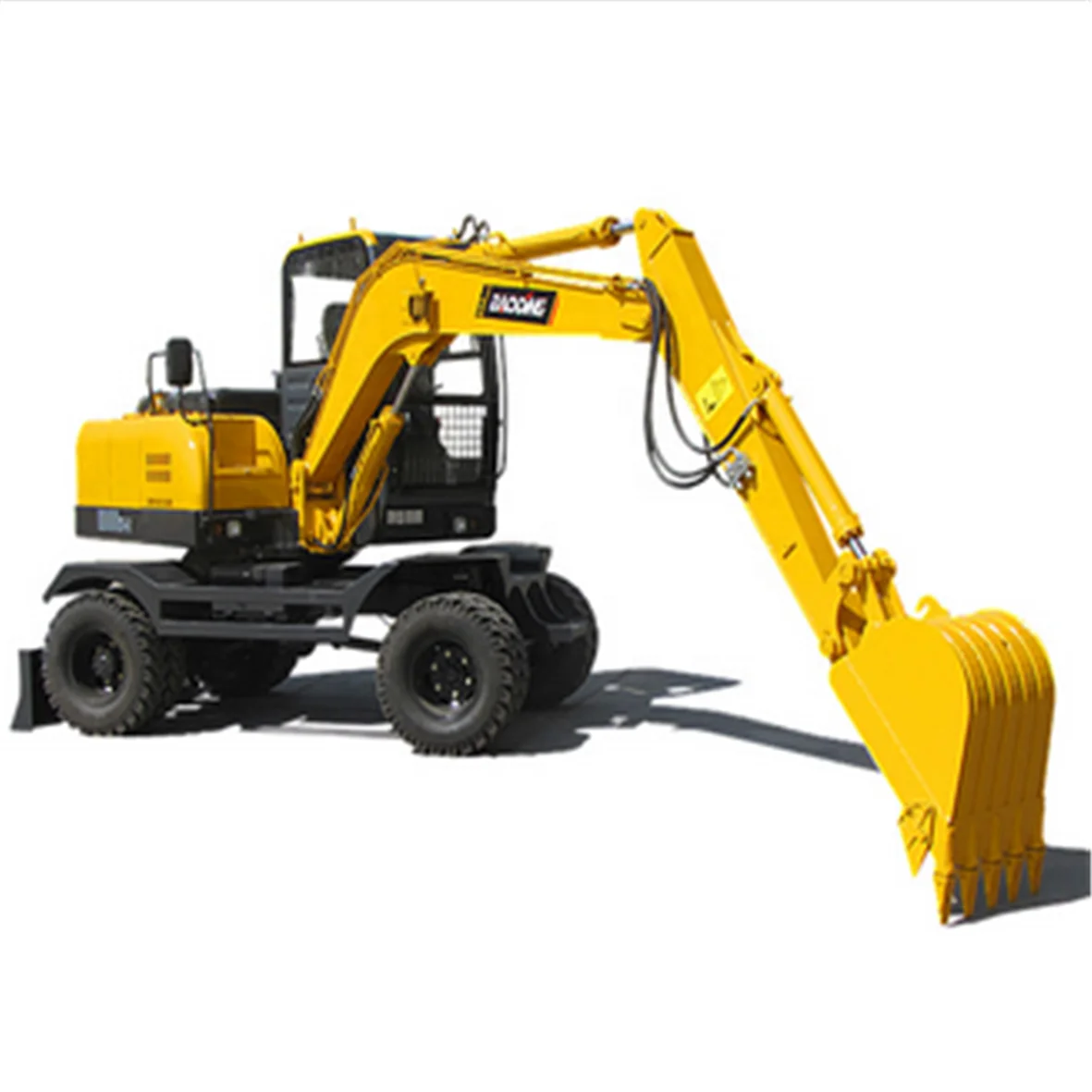 Small excavator machine price wheel excavator small size BD80W price