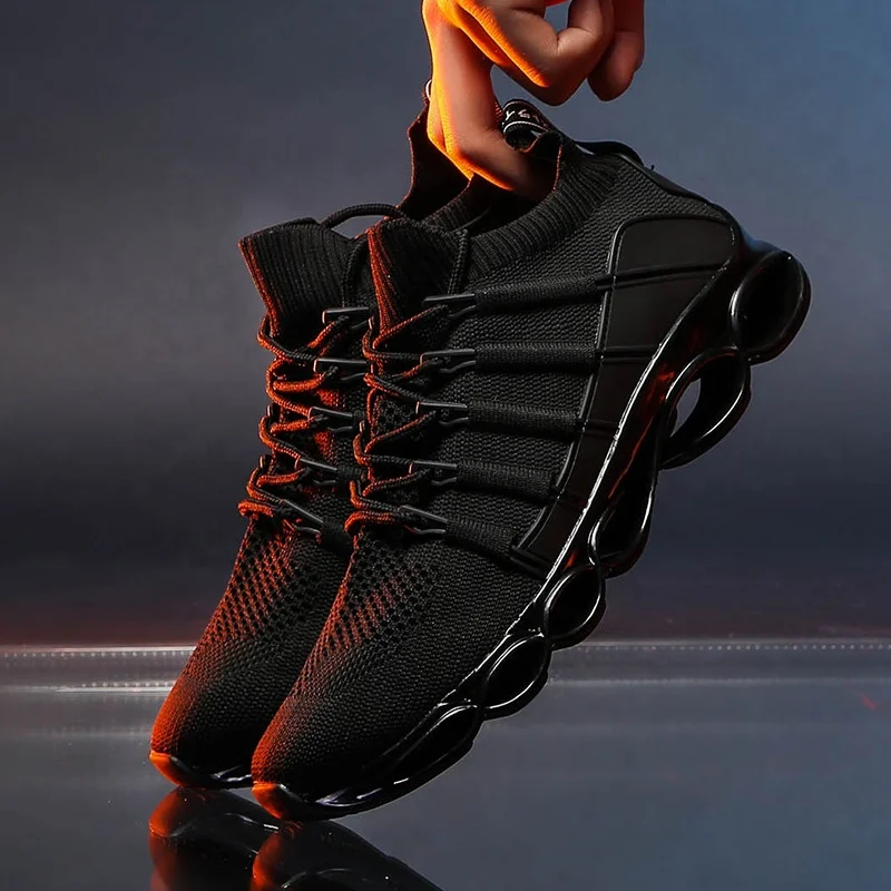 Men Shoes Sneakers fashion Casual Sports Shoes New Breathable Tenis Masculino Adult Male Red Autumn Blade Large Size 48