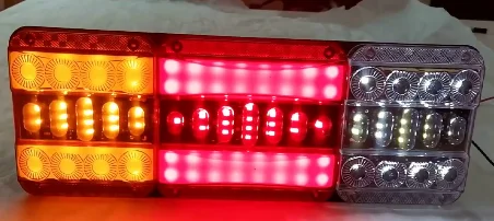 15 x 5.5 inches led rectangular combination stop turn tail light truck trailer dot