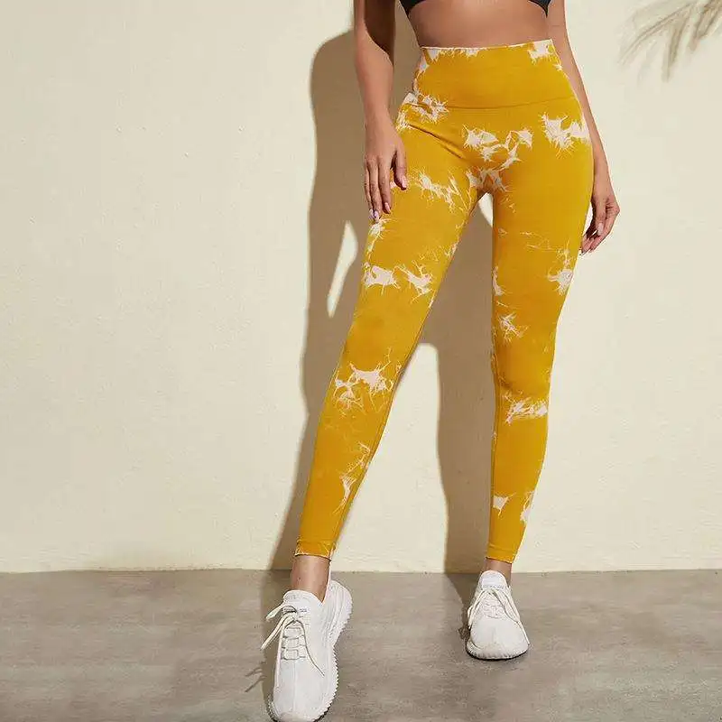 Marble Soft Seamless Scrunch butt leggings Butt lifting Tie Dye Soft Workout Tights Scrunch Butt Yoga Pants