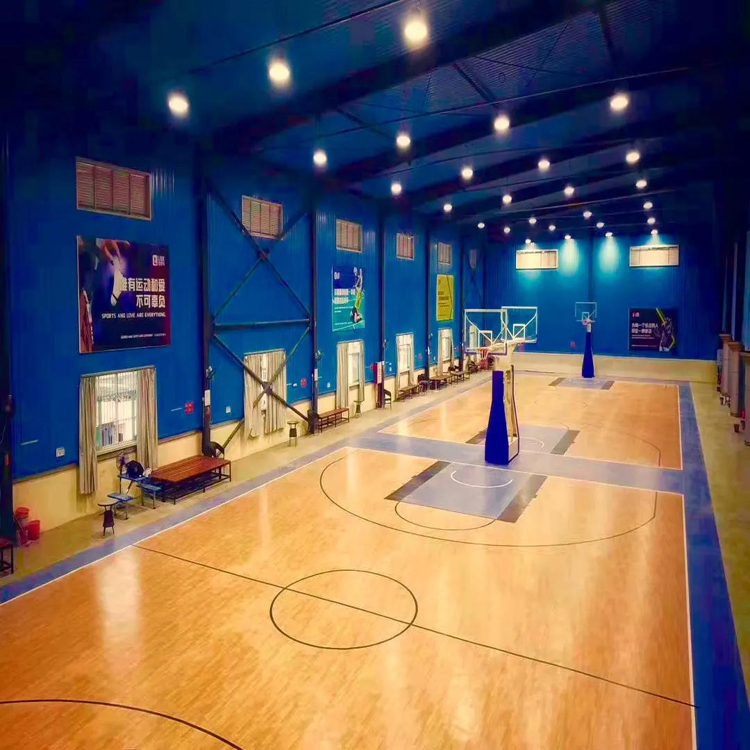 PVC BASKETBALL DESIGN COURT WITH 3-10MM ROLL/TILE FLOORING