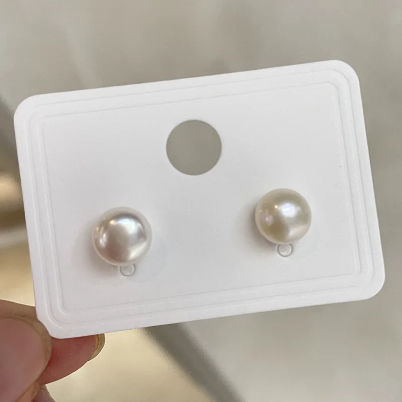 Wholesale Jewelry Packaging Card Embossed White Blank Jewelry Hanging Tag Earring Card With Insert Card