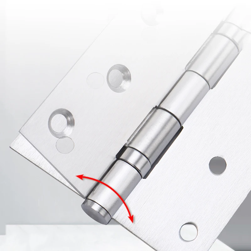 High Quality Silver Color Different Sizes Ball Bearing Metal Stainless Steel Door Hinge For Wood Door