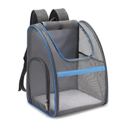 Large Mesh Transport Bag Transparent Airline Approved Pet Carrier Backpack for Dogs & Cats