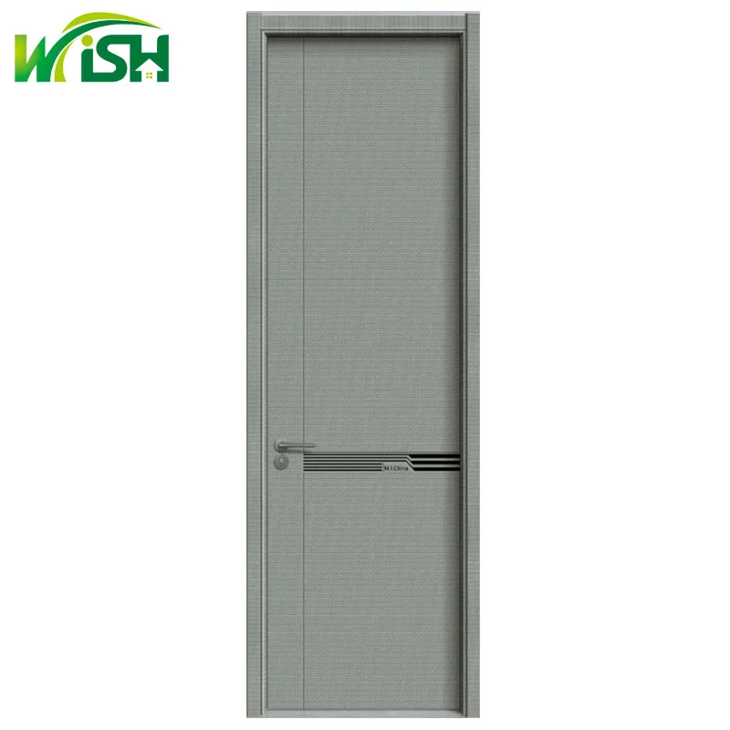 Solid Wood Composite Carbon Crystal Interior Door for Home Hotel Wooden Material Elegant Bedroom Slab Doors