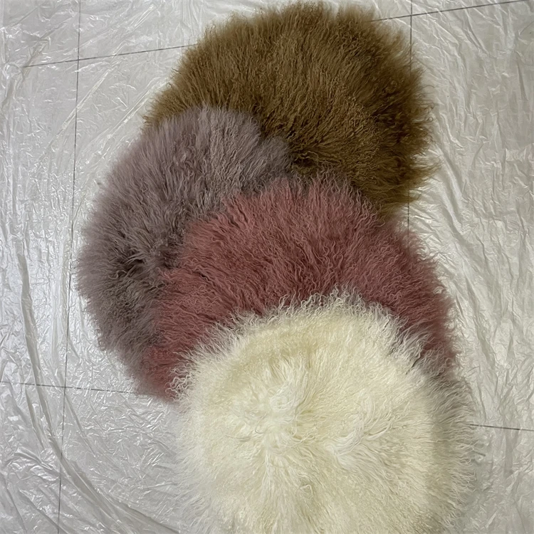 Mongolian/ Tibetan Skin For Sofa Lamb Wool Fur Pillow