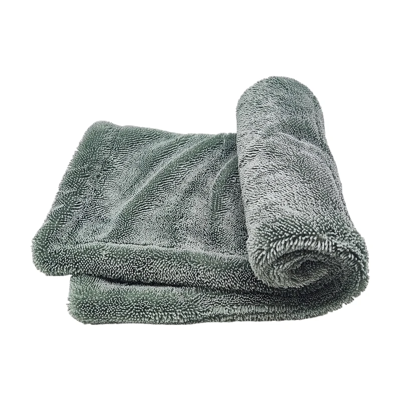 Microfiber Car Drying Towel Twisted Loop Pile Drying Towel Premium Microfiber Absorbent Towel 50X80cm 1400gsm