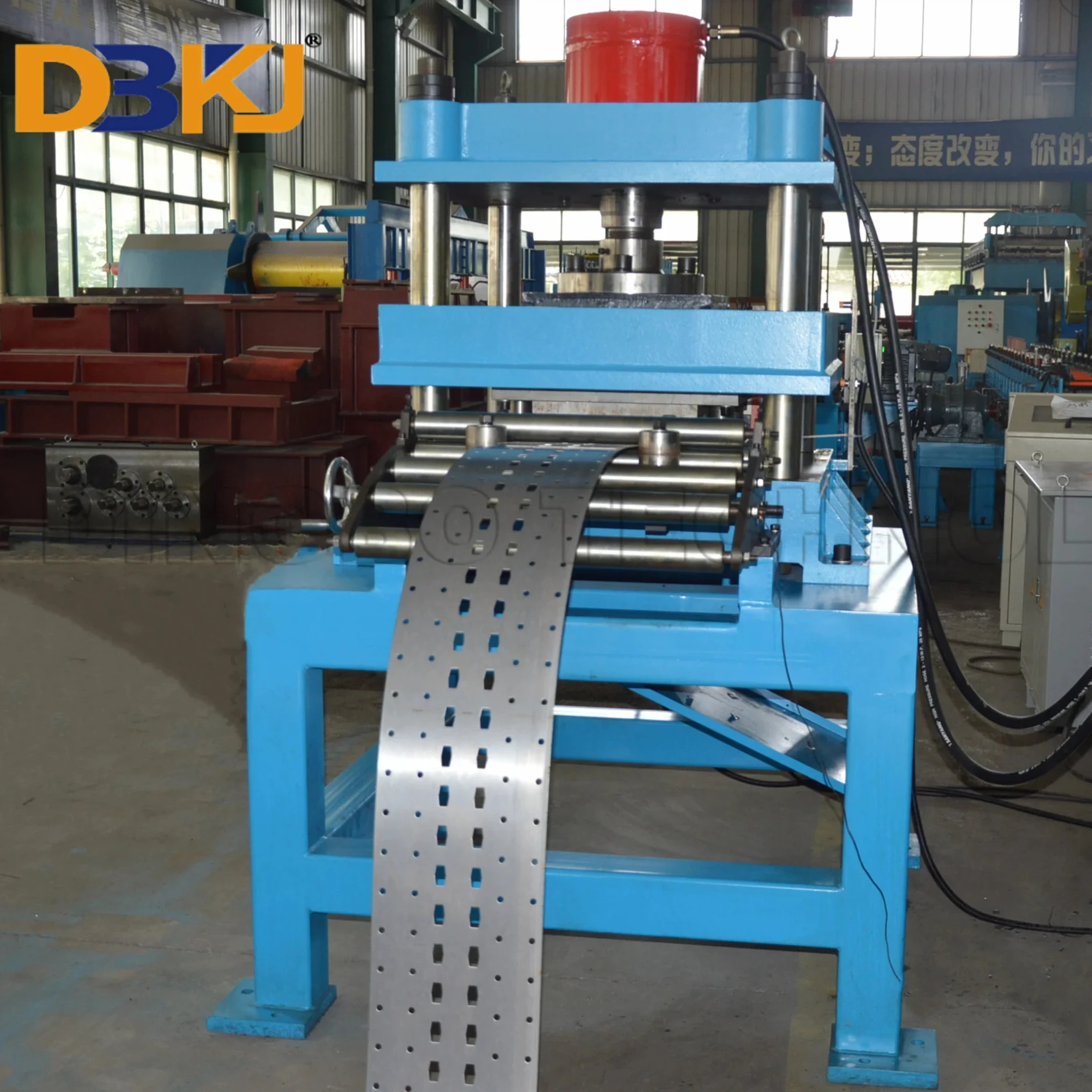 Fully Automatic Supermarket Rack Upright Roll Forming Machine Storage shelf column roll forming machine supermarket shelves