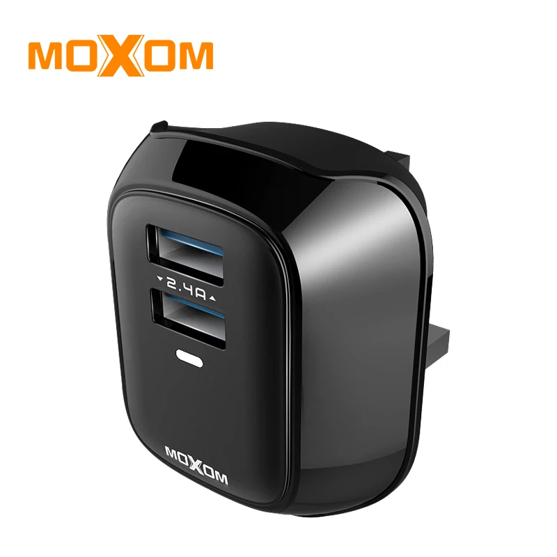 MOXOM 2.4A Home Charger UK Plug 2USB Charger Hot Selling Phone Charger