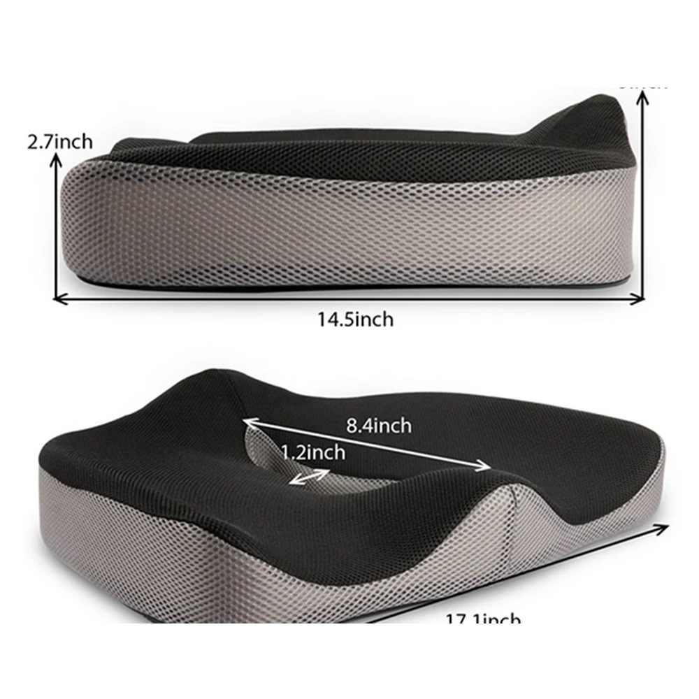 High Quality Without Odor Car Anti Booster Relief Sciatica Bottom Cushion Memory Foam Coccyx Seat Cushion For Office Chair