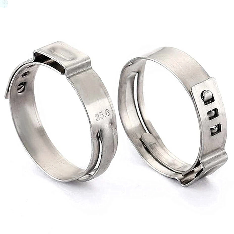 11.8mm stainless steel 304 5mm Bandwidth single ear hose clamp