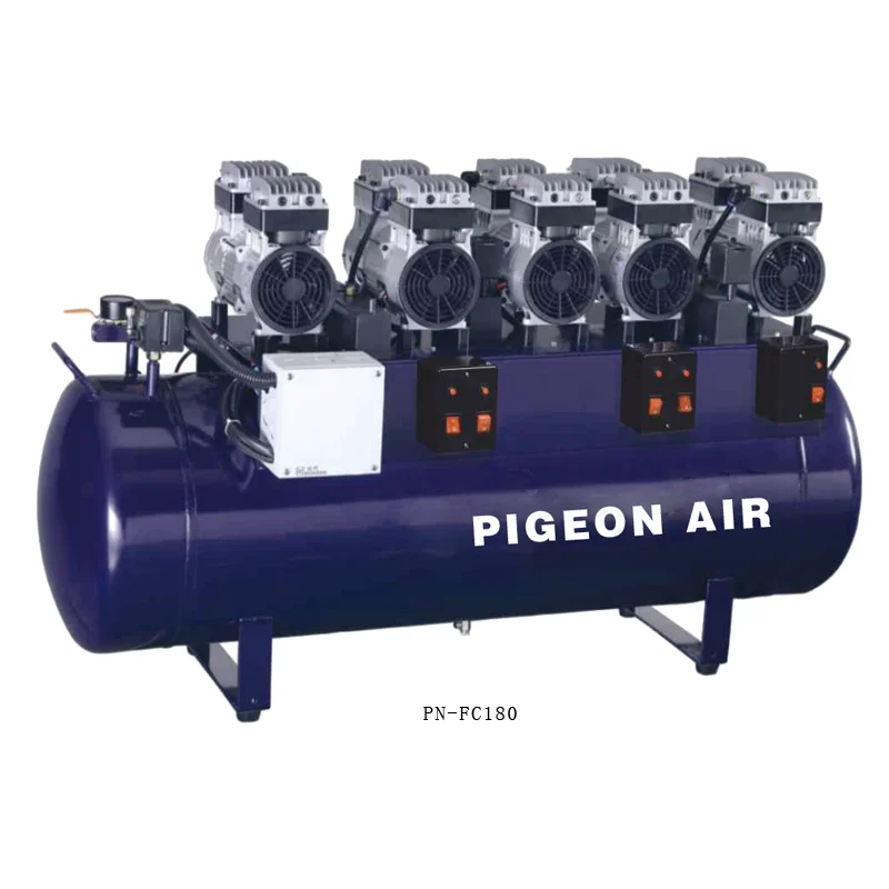 oil free high quality silent 180 L dental equipment dental air compressor