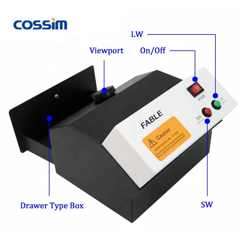 FUV-4 Gem Fable Brand UV Light Lamp Larger Viewer Fluorescent Box UV Lamp for Jewelry Identification & Testing Tool