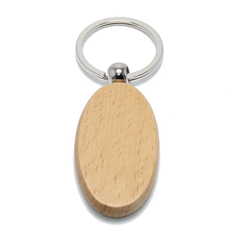 DIY Индивидуальный брелок для ключей бирка подарки мужчин и женщин оптовая продажа от производителя деревянное кольцо держатель овальное круглое сердце пустая деревянная