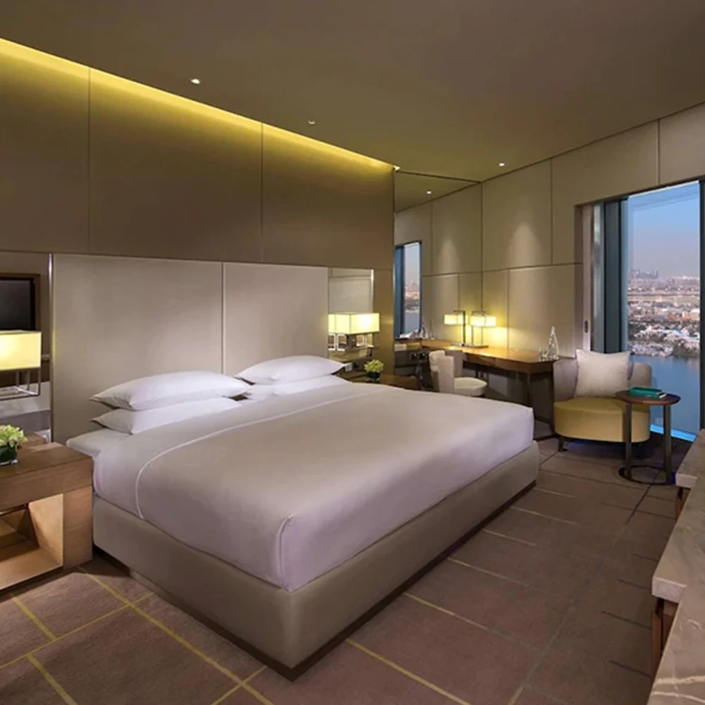 Modern hotel bedroom furniture 5 Star commercial hotel Room Custom hotel room furniture set