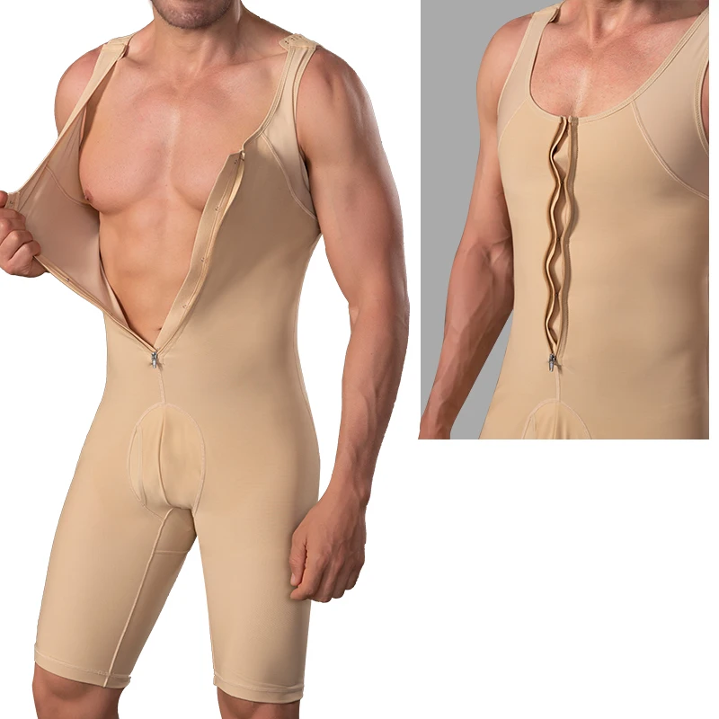 Mens Full Body Shaper Tummy Control Post Surgery Surgical Compression Garment Colombianas Liposuction Faja Shapewear For Man