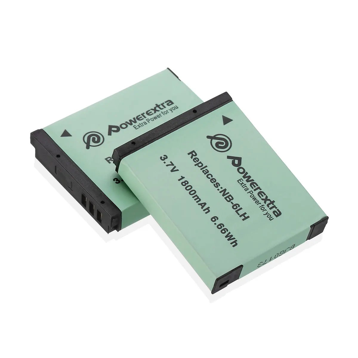 Powerextra Upgraded 3.7V 1800mAh Rechargeable NB-6L NB-6LH Li-ion Replacement Digital Batteries