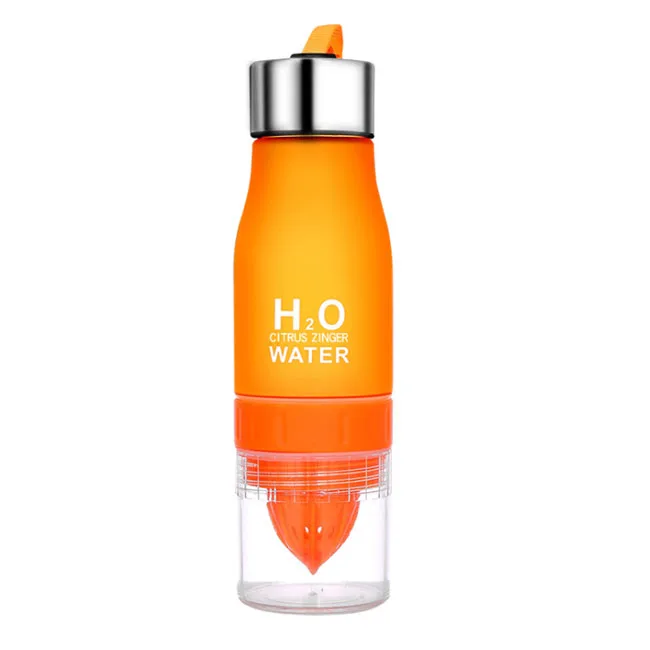 new arrival fashion amazon hot selling easy taken colorful plastic pc material H2O fruit infuser juice water bottle