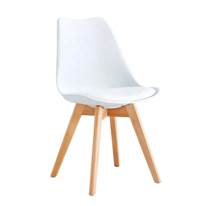Modern Nordic Luxury Furniture Home Dining Chairs Cheap Plastic Kitchen Polypropylene Living Room Dining Chair With Wooden Legs
