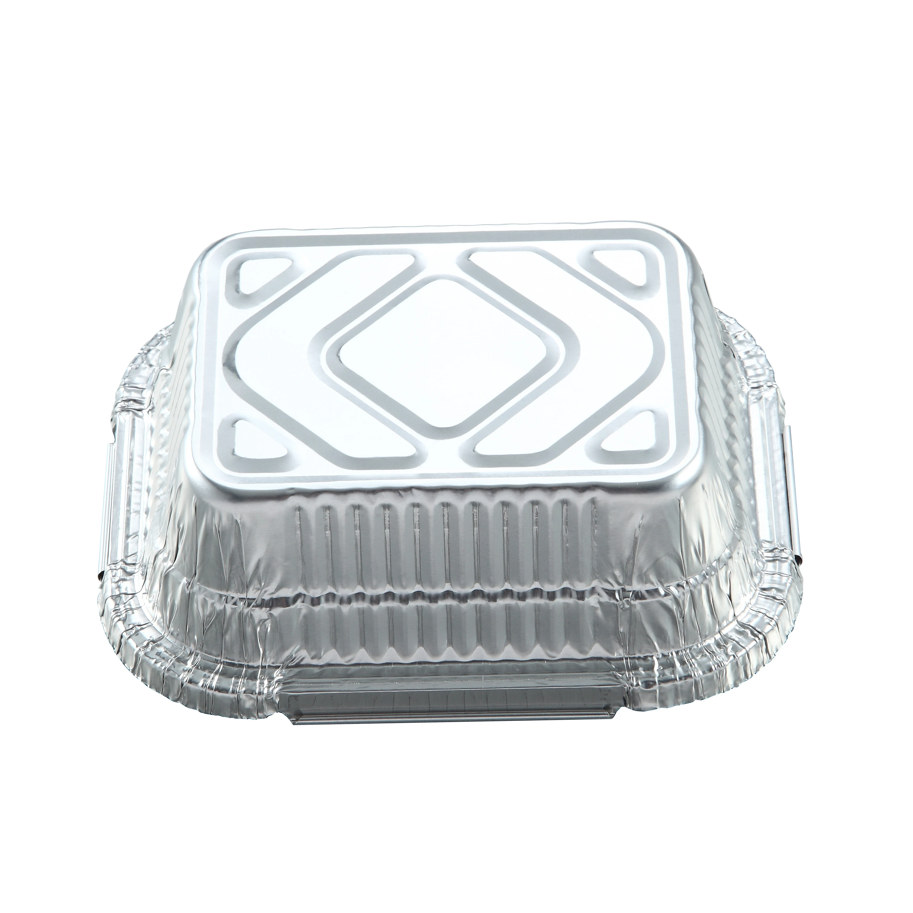 Disposable 410ML Aluminium Foil Lunch Take Away Food Packaging Box For Restaurant Packaging