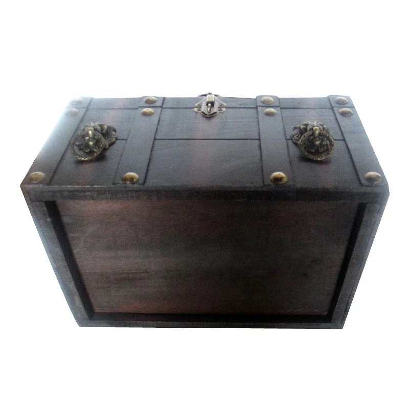 Lovely Vintage Wooden Treasure Chest Gift Packaging Treasure Chest Pirate Treasure Chest