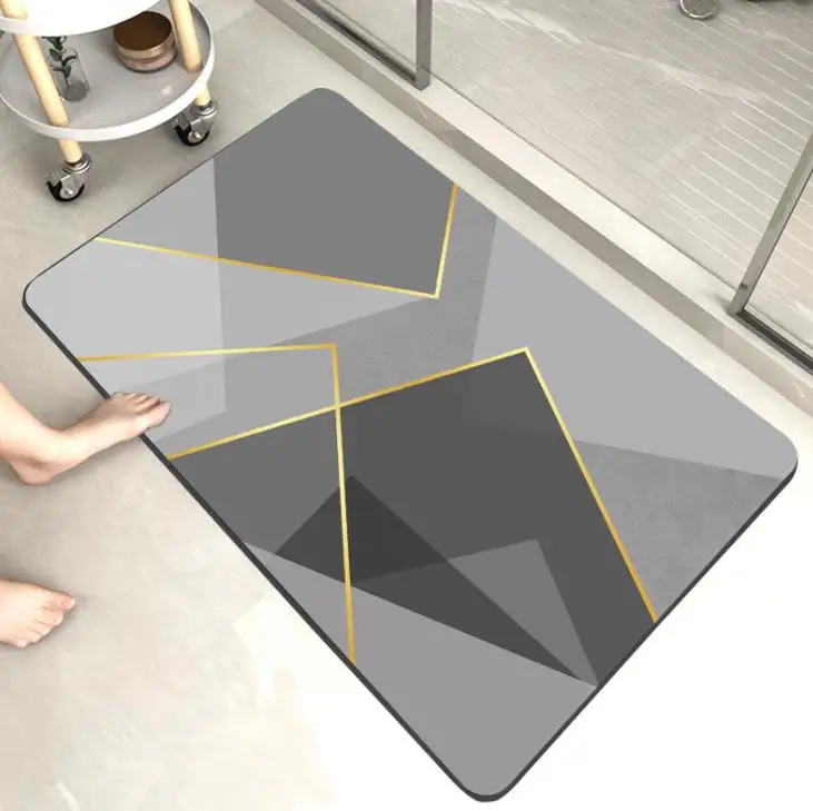 Custom Rug Logo Rubber Bath Mat Dries Quickly Carpet For Bathroom Foot Mat