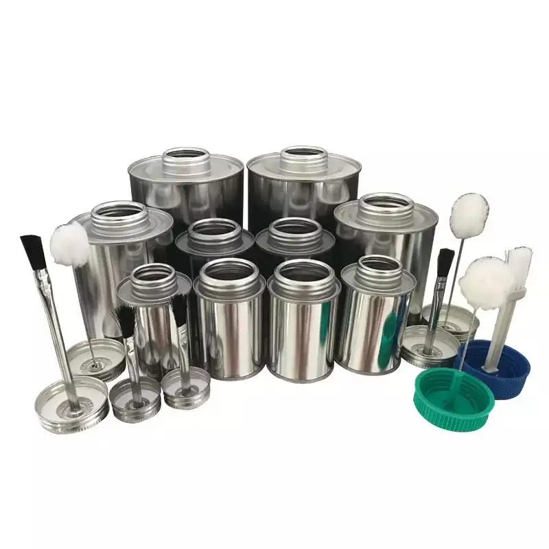 Factory Price 60 118 237 473 947ML Metal Round Tinplate Empty Tin Can With Screw Top Lid For Glue Packaging