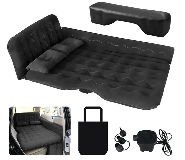 Car air mattress inflatable SUV truck Car camping mattress back seat Thickened Travel lathe sleeping mat with car air.
