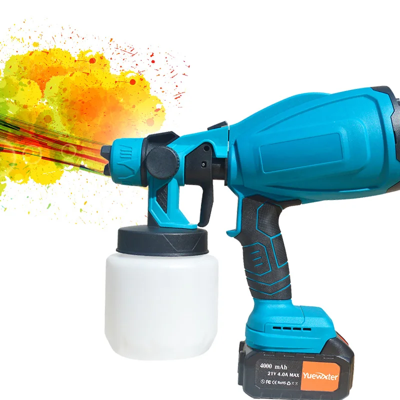 Brushless  Rechargeable Paint Spray Gun Portable 21v Power Tool Spray Gun Car Paint 800ml Cordless Paint Spray Gun