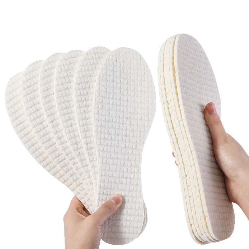 Factory direct sales hot selling foam latex custom white sweat absorbent toweling terry cloth shoe latex insoles for shoes