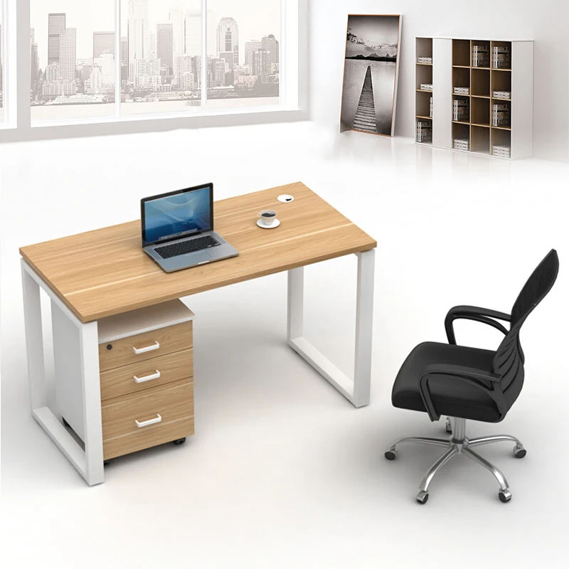 Modern PC Laptop Table executive Office Desk with cabinet single computer desk for office