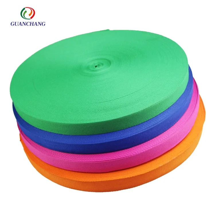 Soft Nylon Solid Adjustable Custom Logo Outdoor Pet Collar Ribbon Dog Leash Woven Webbing