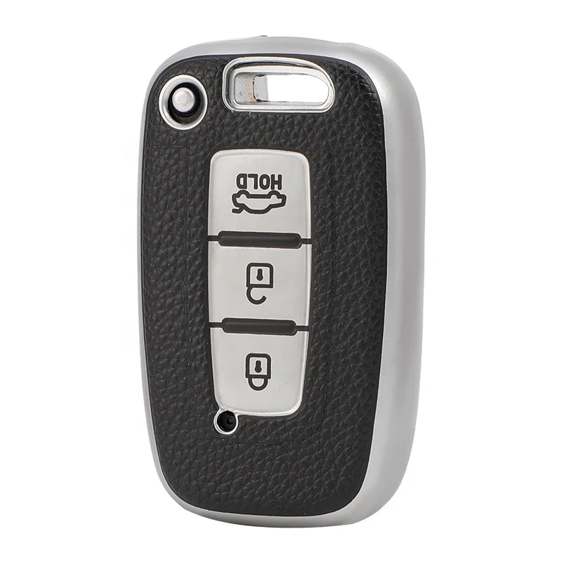 Leather Car Key Case for Hyundai IX35 Elantra Sonata 8 9 For Kia Sportage K5 K2 Sorento Optima Forte 2015