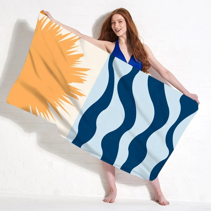 China manufacture small MOQ OEM microfibre sand proof personalized logo beach towel