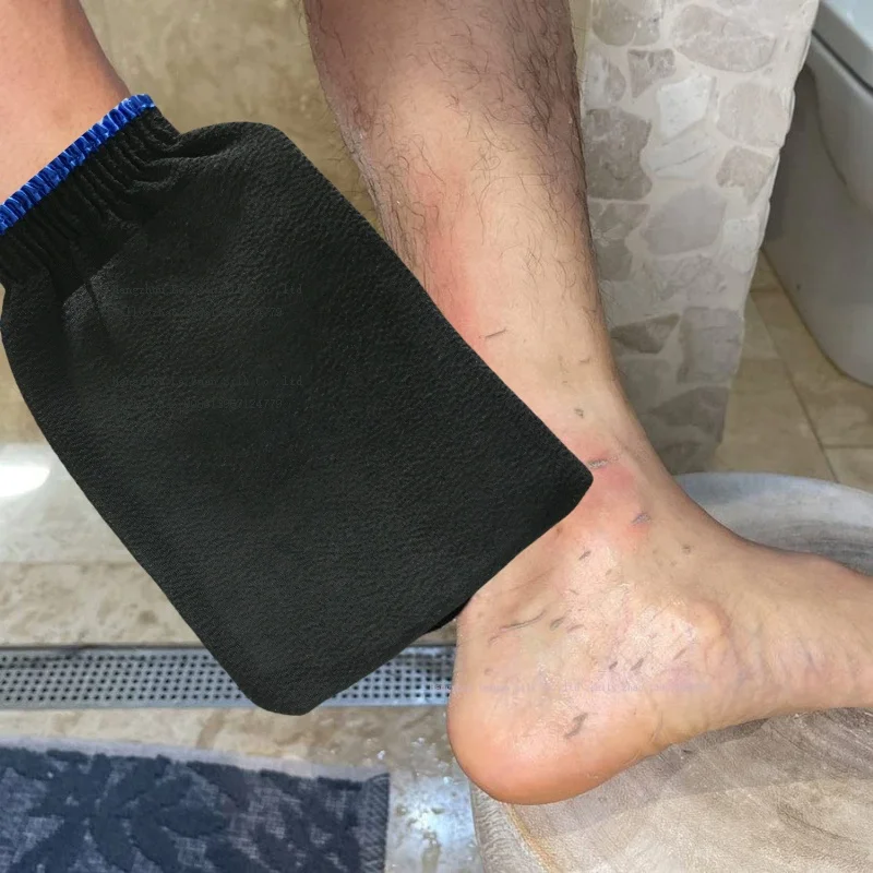 Extra  Rough Texture 300D Single 100% Viscose Rayon Morocco Bath Glove Fabric For Body Exfoliating Mitt Cloth