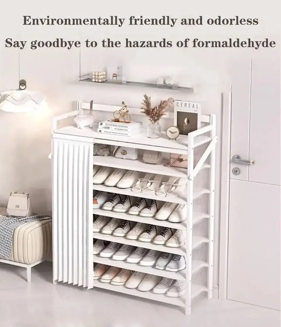 Indoor Dust Proof Foldable Shoe Cabinet Multi Layer Large Capacity Folding Stand Storage Shelf Shoe Racks