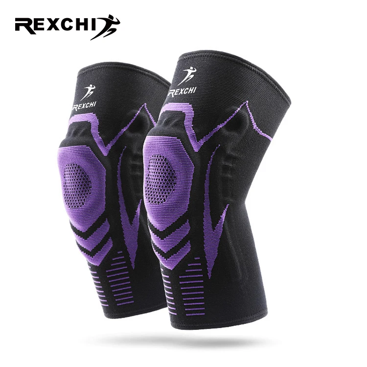 Силиконовые наколенники REXCHI HX18 регулируемые спортивные защитные для спортзала бега футбола